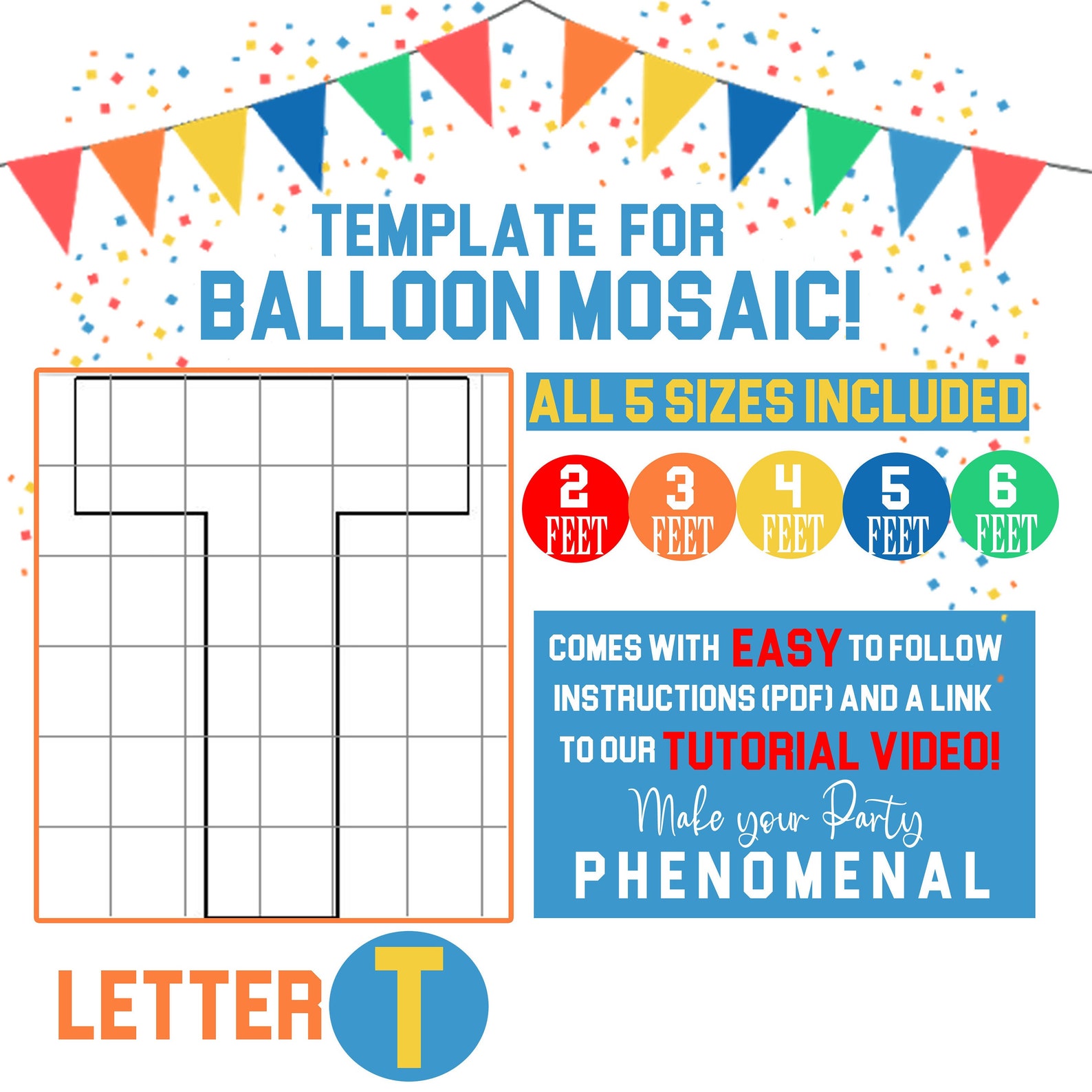 Mosaic Letter Templates