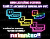 Animated Twitch Screens: 90s DVD Loading Overlay Set (Digital Download)