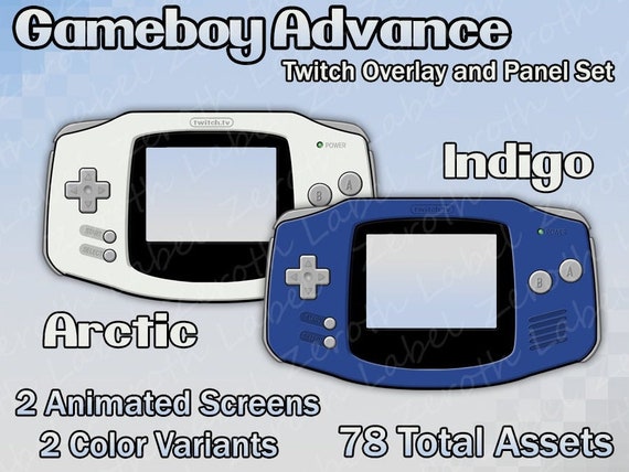 Animated Gameboy Advance Twitch Overlay Starter Pack (Instant Download) 