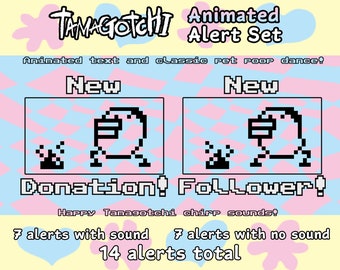 Tamagotchi Twitch Alerts - Animated - With Sound - Nostalgia - Retro