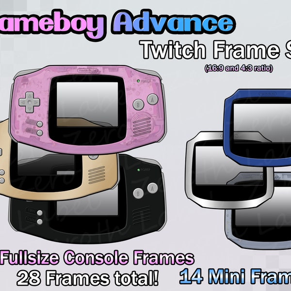 Gameboy Advance Twitch Webcam and Game Frames - Nostalgia - Retro - Mini Frames - Game Console - Aesthetic