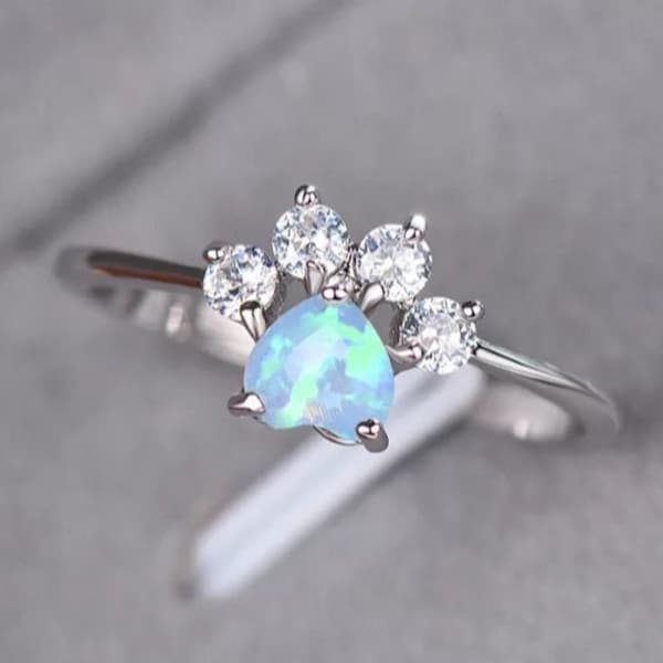 Opal Heart Ring - Etsy