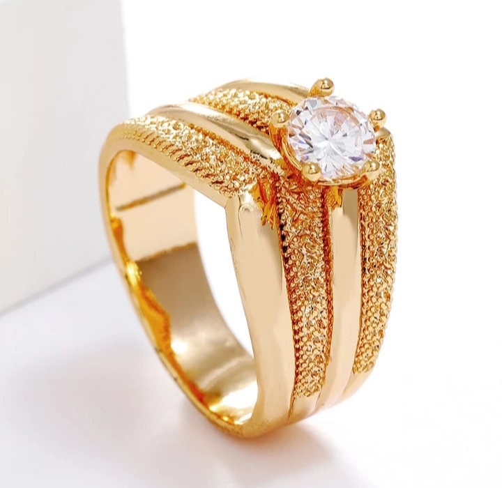 luxury-dubai-style-gold-ring-cubic-zirconia-ring-etsy