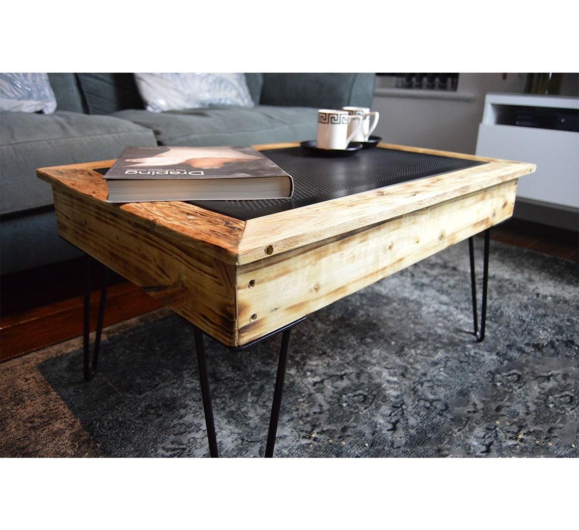 Black Mesh Coffee Table