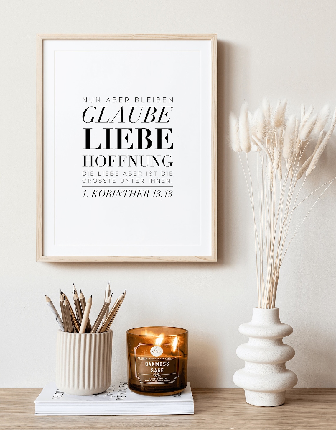 Bibelvers Poster Glaube Liebe Hoffnung 1. Korinther 1313 Etsy.de