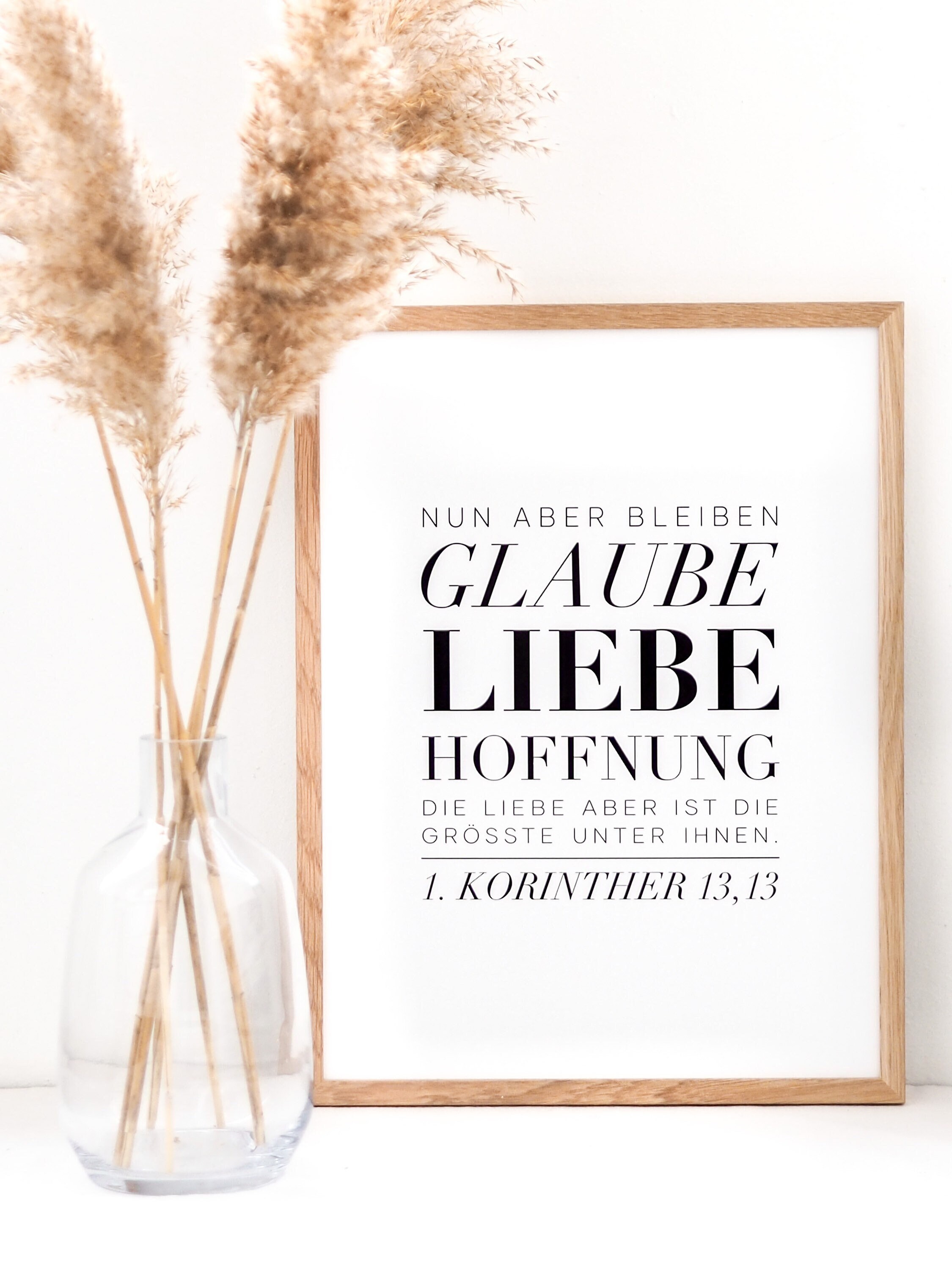 Bibelvers Poster Glaube Liebe Hoffnung 1. Korinther 1313 Etsy