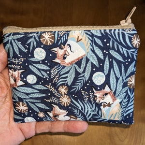 Pochette pour cartes de crédit ou porte-monnaie avec doublure zippée