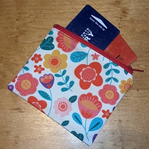Pochette pour cartes de crédit ou porte-monnaie avec doublure zippée