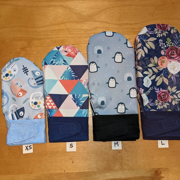 SALE on DISCONTINUED FABRICS, waterproof mittens for special needs