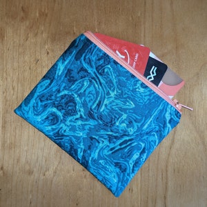 Pochette pour cartes de crédit ou porte-monnaie avec doublure zippée