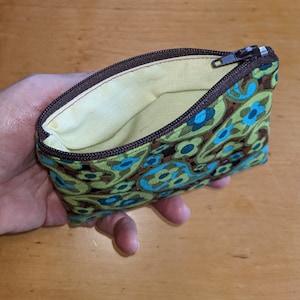 Pochette pour cartes de crédit ou porte-monnaie avec doublure zippée