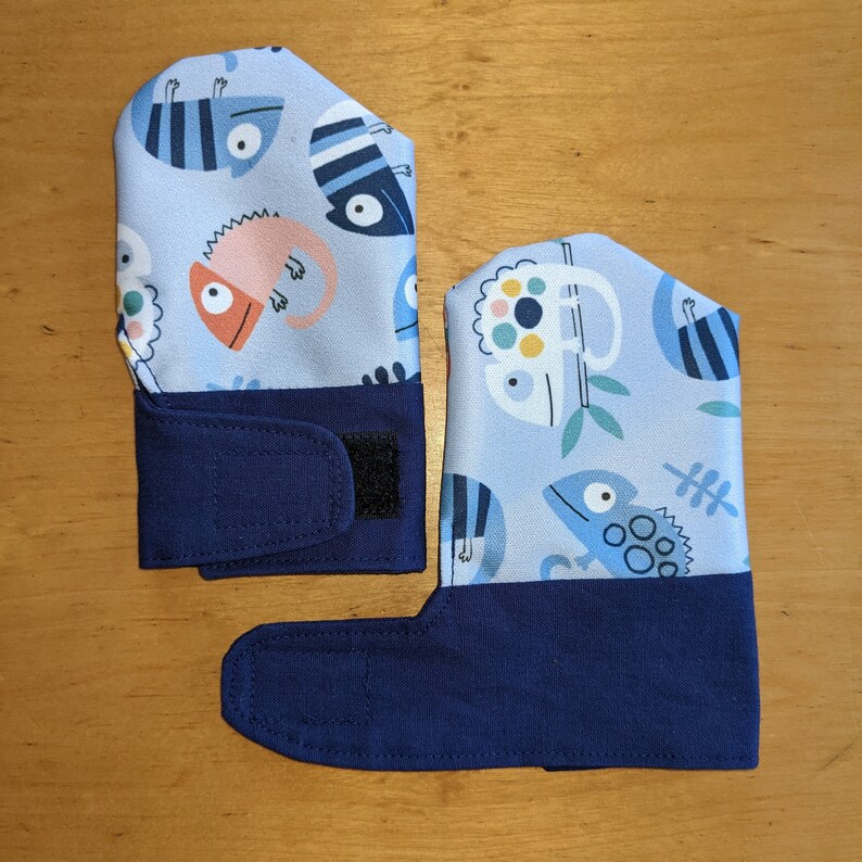 Waterproof Infant Teething or Eczema Mittens, Cotton Lined Etsy