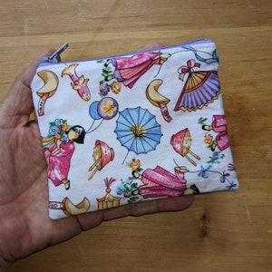 Pochette pour cartes de crédit ou porte-monnaie avec doublure zippée