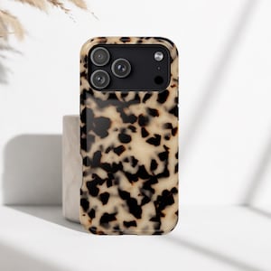 Blonde Tortoise Shell Print Phone Case / Animal Print MagSafe Phone Case / iPhone 17 16 15 14 13 Pro Plus Max Mini