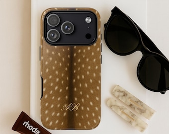 Personalized Bambi Deer Print Phone Case /  Custom Monogram Fawn Animal Print Phone Cover