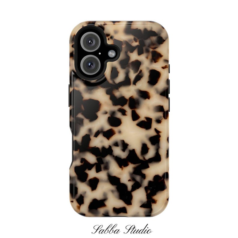 Blonde Tortoise Shell Print Phone Case / Animal Print MagSafe Phone Case / iPhone 17 16 15 14 13 Pro Plus Max Mini image 9
