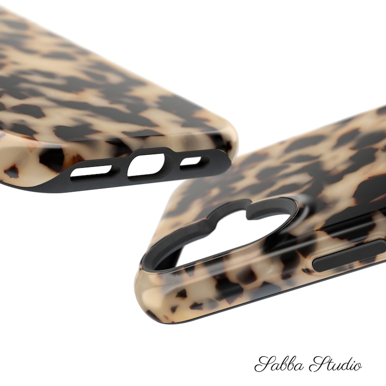 Blonde Tortoise Shell Print Phone Case / Animal Print MagSafe Phone Case / iPhone 17 16 15 14 13 Pro Plus Max Mini image 10