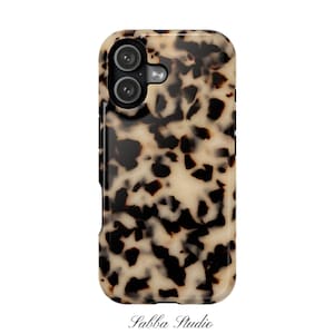 Blonde Tortoise Shell Print Phone Case / Animal Print MagSafe Phone Case / iPhone 17 16 15 14 13 Pro Plus Max Mini image 12