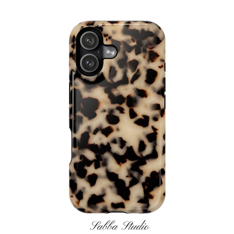 Blonde Tortoise Shell Print Phone Case / Animal Print MagSafe Phone Case / iPhone 17 16 15 14 13 Pro Plus Max Mini image 12