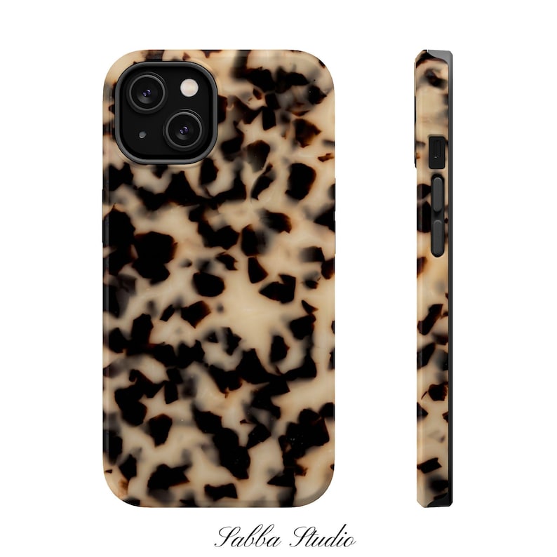 Blonde Tortoise Shell Print Phone Case / Animal Print MagSafe Phone Case / iPhone 17 16 15 14 13 Pro Plus Max Mini image 6