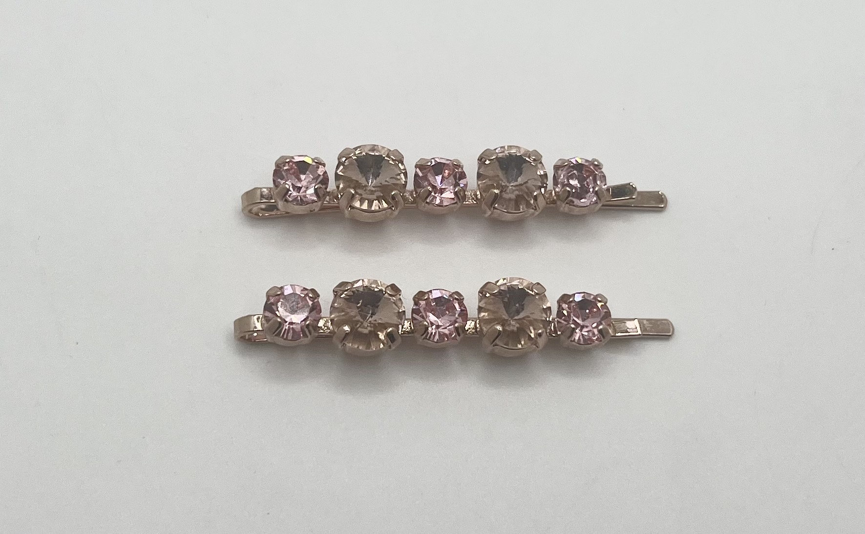 Swarovski Crystal Hair Bling Bobby Pin Clips Rose Gold 