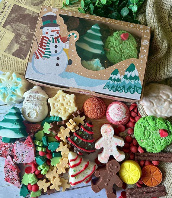 Winter Wax Melt Gift Box | Large Food Shaped Soy Wax Candle Melts For Warmer | Christmas Stocking Stuffers