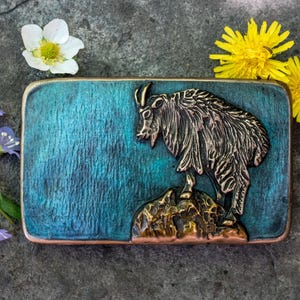 Mountain Goat - Bronze Belt Buckle