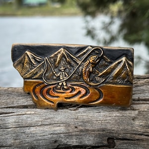 Montana Fly Fishing- Bronze Belt Buckle