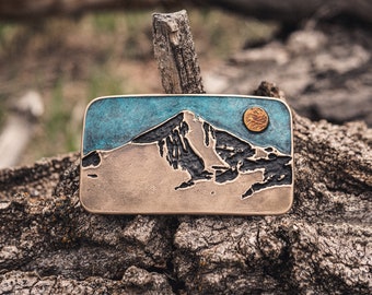 Lone Mountain - Bronze Belt Buckle
