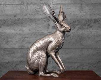 Bronze Jackalope Sculpture: Limited Edition Folklore Art
