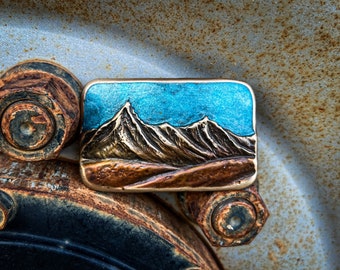 Mountains- Bronze Belt Buckle