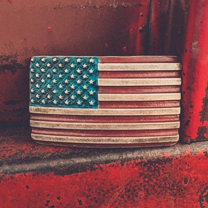 American Flag-Bronze Belt Buckle