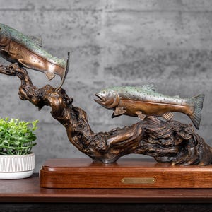 Trout Pair-Bronze Sculpture