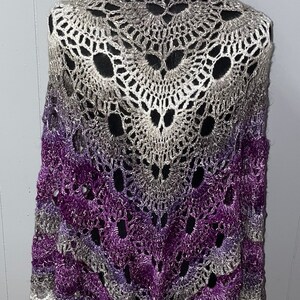 Charcoal Purple Shawl