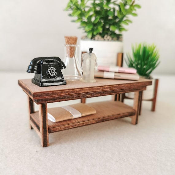 Scale 1 12. Miniature Decorative TV Stand for a Doll s House. Mini Dollhouse Table. Etsy Canada