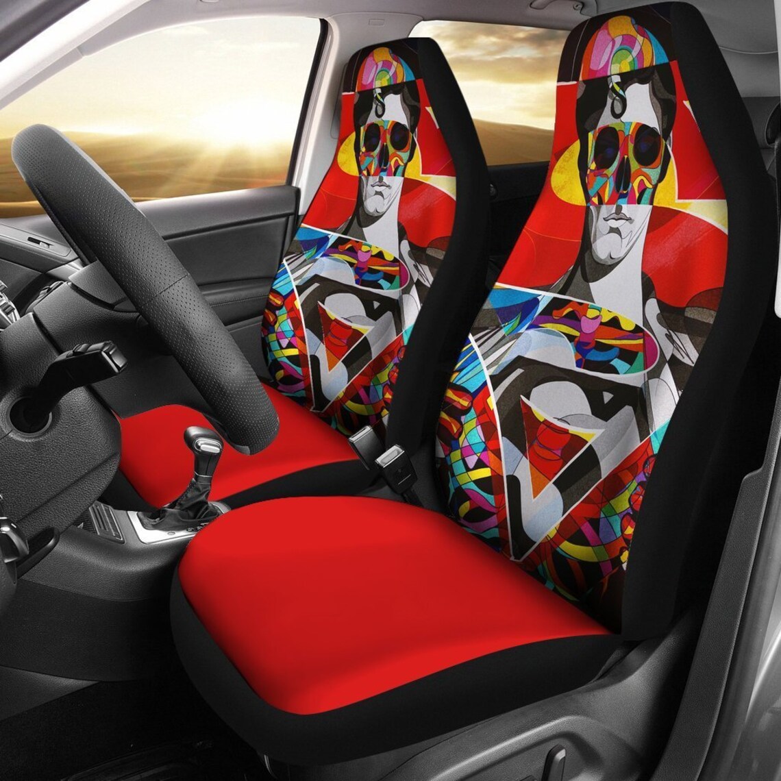 Superman Car Seat Covers Fan gift Car Seat Covers For Etsy