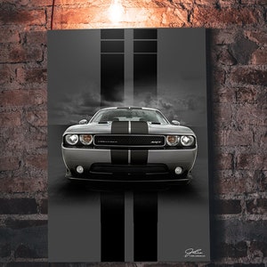 Challenger art, Challenger painting, Challenger racing stripes  - garage art