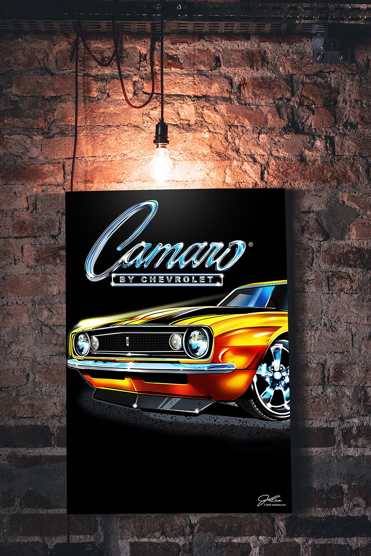 Camaro Hold on 1967 Muscle Car Wall Art Garage Art Etsy