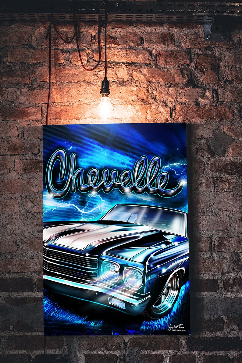 Chevelle Heavy Metal, Muscle Car Wall Art Garage Art Etsy