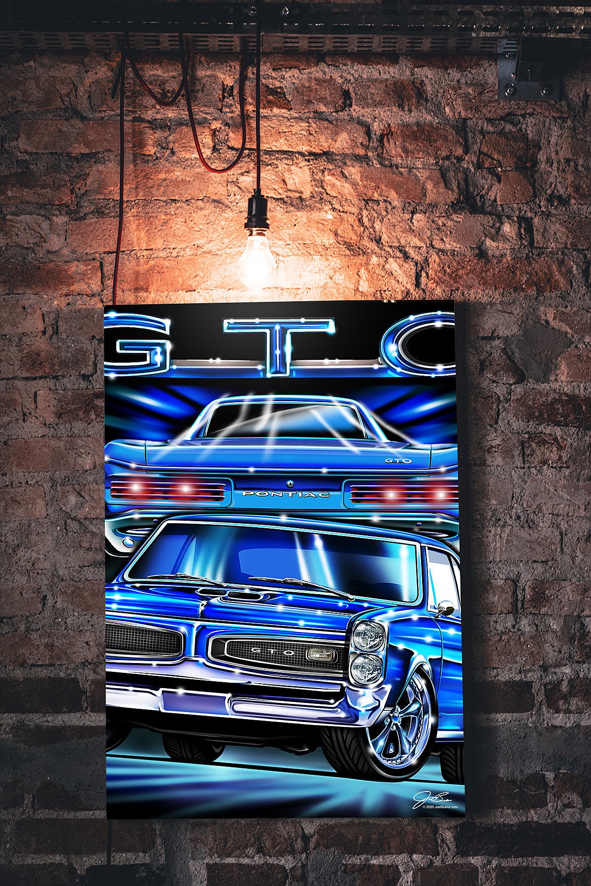 GTO 1966, Muscle Car Wall Art Garage Art Etsy
