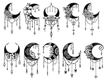 Download Moon Dreamcatcher Svg Etsy