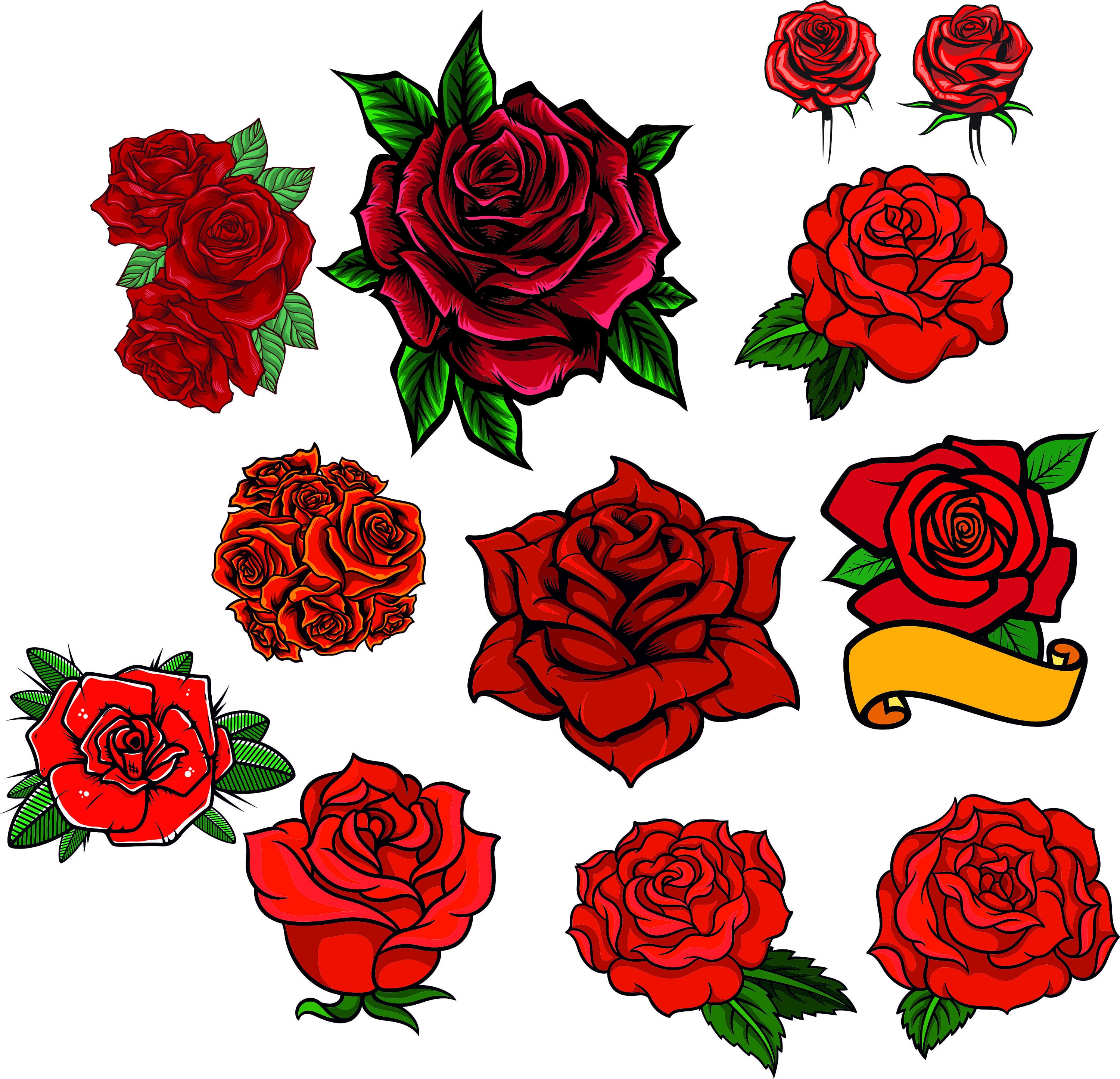 Rose Svg Red Rose Svg Vintage Rose Svg Roses Bundle SVG Etsy UK