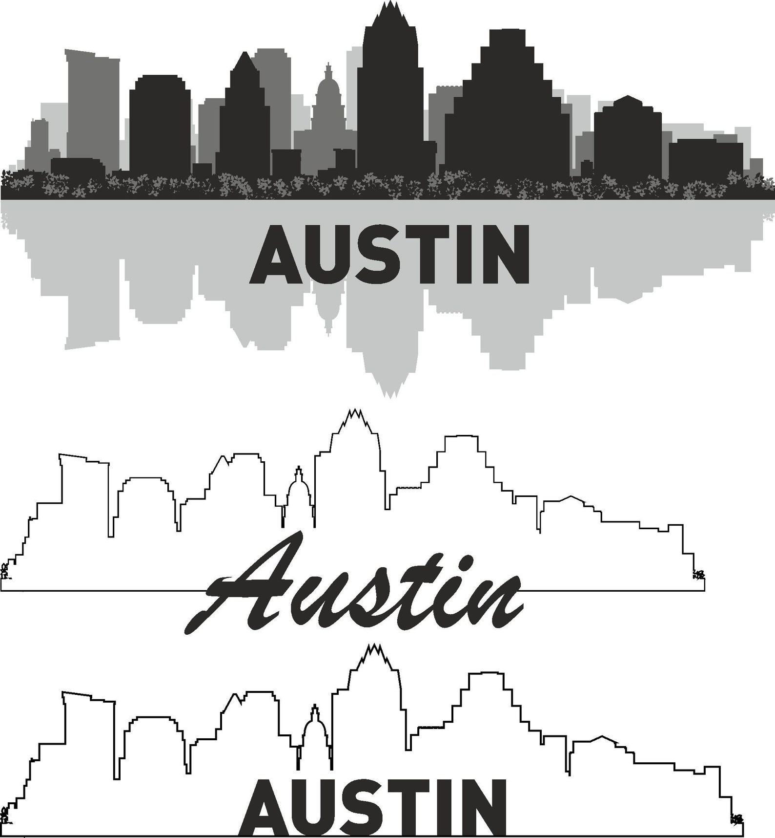 Austin SVG Texas SVG Austin PNG Austin Skyline Svg Austin Etsy