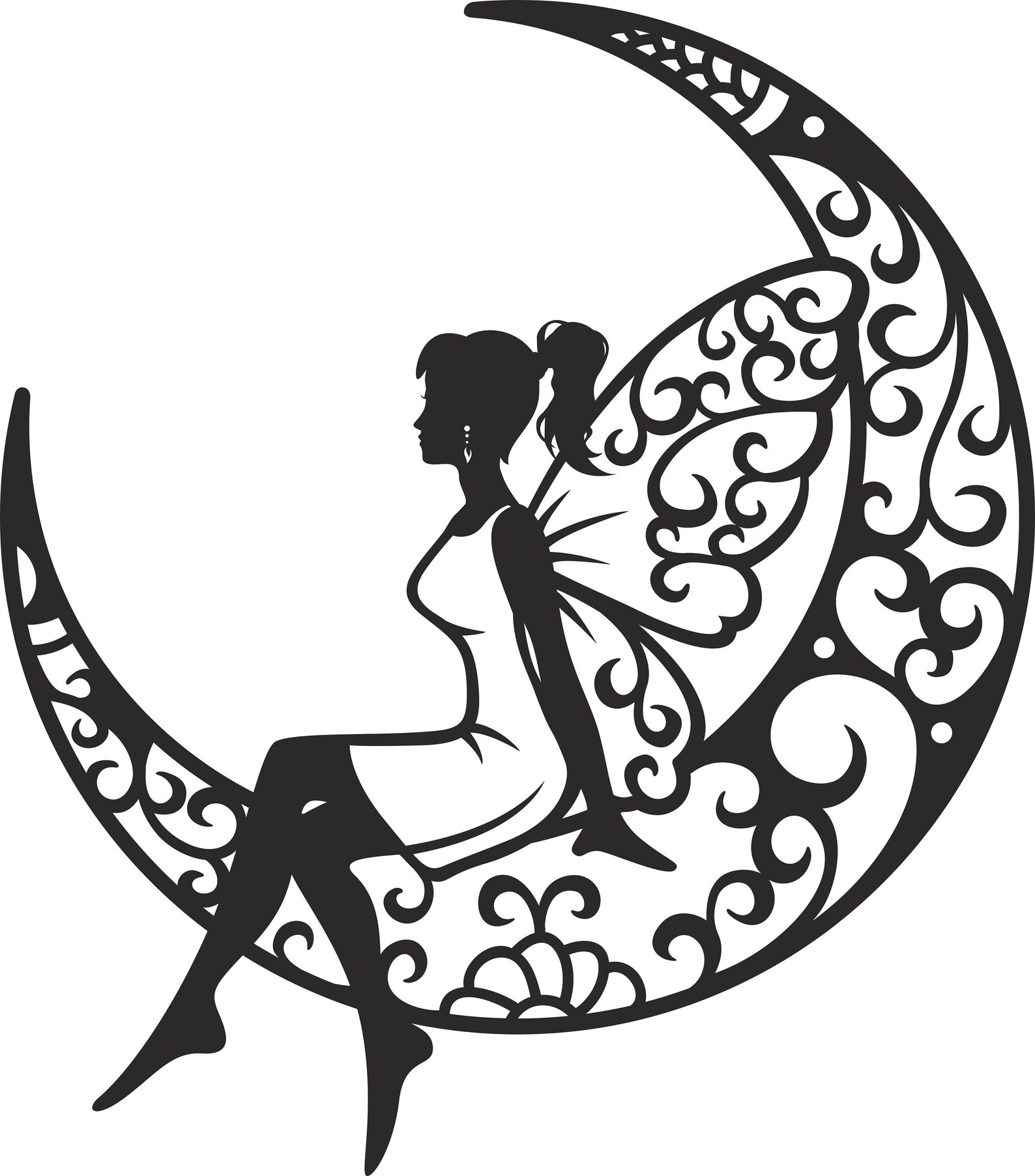 Moon Fairy SVG Moon Fairy PNG Fairy SVG Moon Svg Fairy and | Etsy