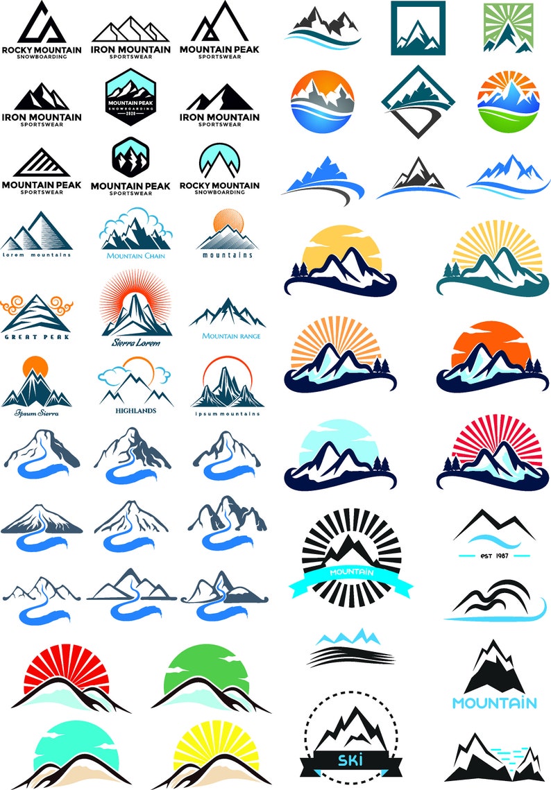Mountains Logo Design Svg Mountain Silhouettes Svg Mountain Clipart Mountain Cricut Mountain Logo Drawing Illustration Digital Deshpandefoundationindia Org