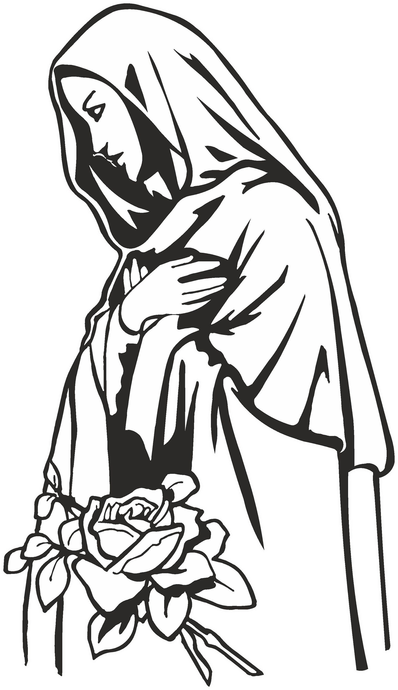 Mother Mary Silhouette