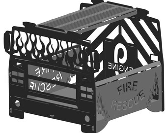 Fire Truck collapsible style burn pit