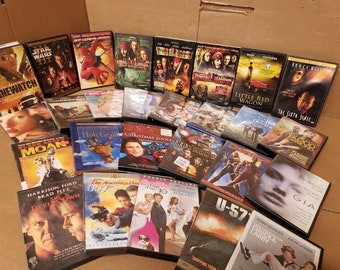 Lot Of 50 Dvd Action Drama Comedy Thriller Historical Romance Family Sci-Fi Adventure Movie Random Bundle