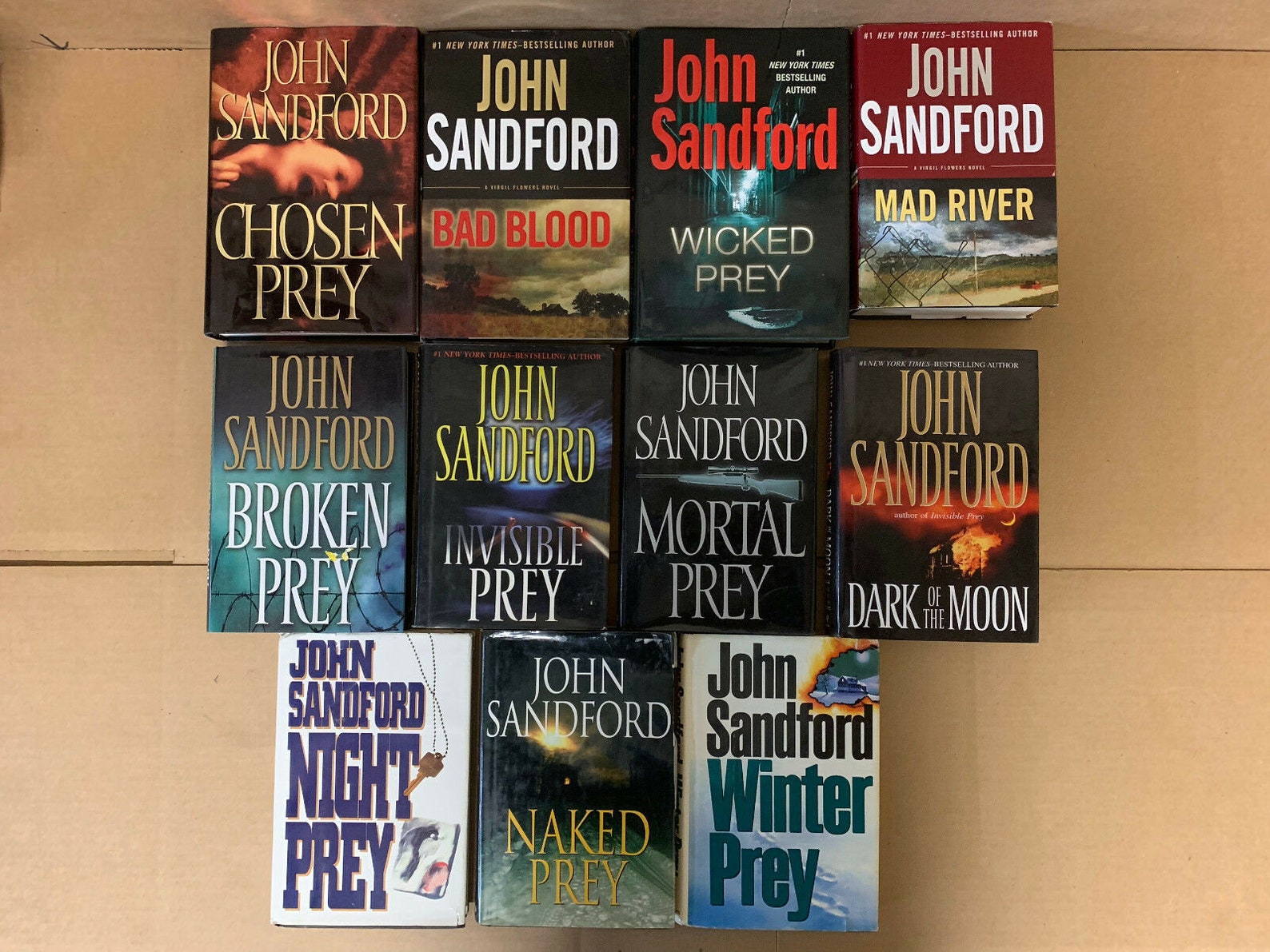 Lot Of 10 John Sandford Books Prey Flowers Kidd Menace Series | Etsy