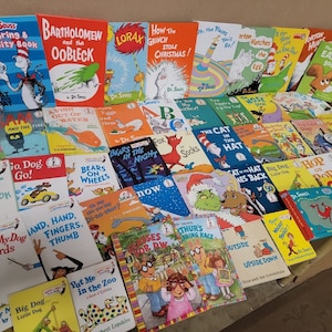 Lot Of 10 Dr. Seuss Children Kids Learn To I Can Read Classic Books Mix ASSORTED RANDOM SET~ Cat in the Hat, Green Eggs and Ham, Etc...